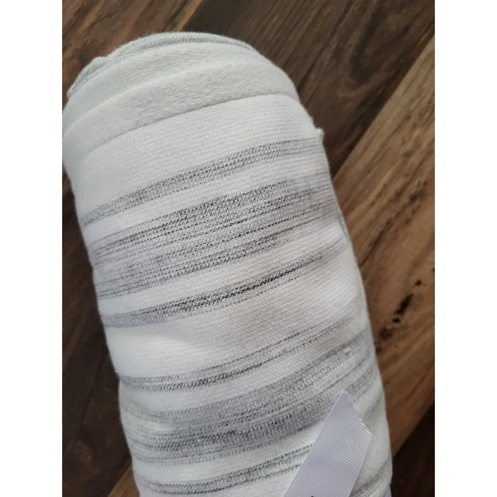 New Common Thread Bamboo Eco Melange Gray Ivory Beach Towel 36 X 70